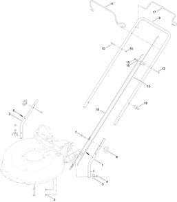 Handle Assembly Diagram and Parts List for (315000001-315999999)(2015) Lawn Boy Lawn Mower